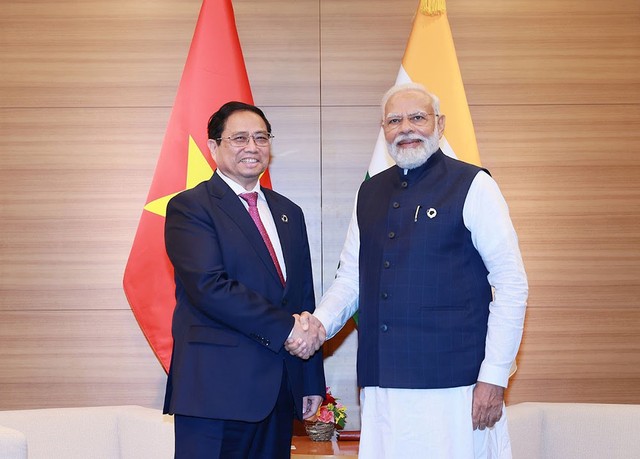 Thủ tướng Kl993 ưu đãi thưởng hấp dẫn Phạm Minh Chính gặp Thủ tướng Ấn Độ Narendra Modi - Ảnh: VGP/Nhật Bắc