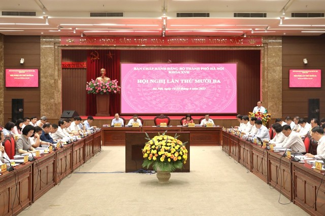 Hội nghị lần thứ 13, Ban Chấp hành Đảng bộ TP. Hà Nội khóa XVII đã khai mạc sáng 14/6.