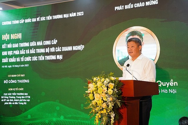 Ông Nguyễn Mạnh Quyền, Phó chủ tịch UBND Thành phố Hà Nội phát biểu tại Hội nghị.