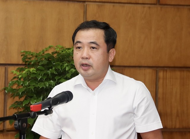 Ông Trần Đức Thắng, Bí thư Tỉnh uỷ Hải Dương phát biểu tại hội nghị. Ảnh: NM Ông Trần Đức Thắng, Bí thư Tỉnh uỷ Hải Dương phát biểu tại hội nghị. Ảnh: NM