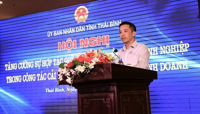 Ông Đậu Anh Tuấn, Phó tổng Thư ký, Trưởng ban Pháp chế VCCI phát biểu tại hội nghị