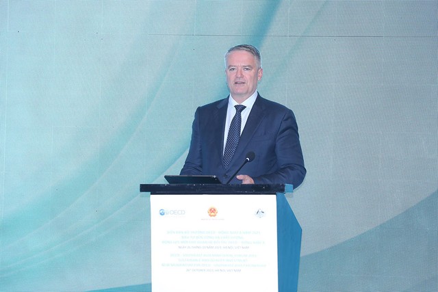 Ông Mathias Cormann, Tổng Thư ký Tổ chức Hợp tác và Phát triển Kl992 cổng game cá cược (OECD). (Ảnh: Đức Trung)