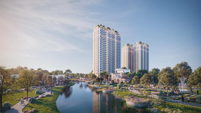 Khải Hoàn Prime được bao bọc bởi sông rạch trù phú, thiên nhiên bên trong và bên ngoài dự án xanh mát, trong lành