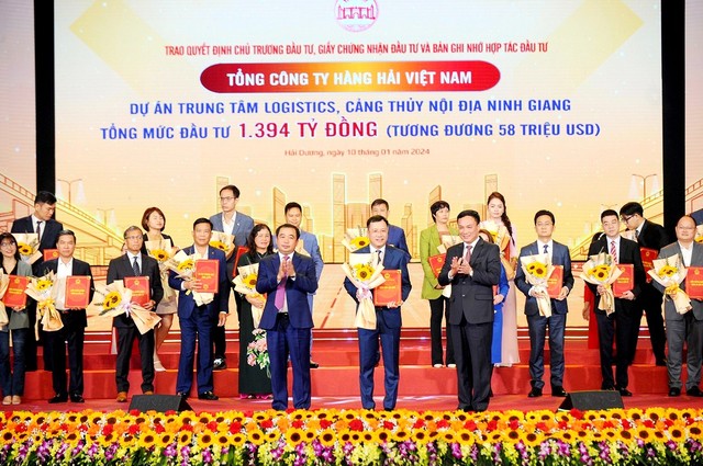 Dự án Trung tâm logistics, cảng thủy nội địa Ninh Giang của Tổng Công ty hàng hải Việt Nam nhận Biên bản ghi nhớ hợp tác Kl99ok phiên bản mới