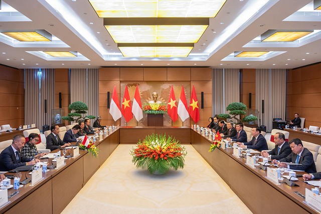Toàn cảnh cuộc hội kiến. (Ảnh: Quochoi.vn) Toàn cảnh cuộc hội kiến. (Ảnh: Quochoi.vn)