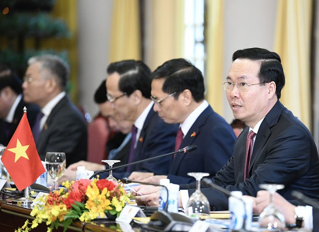 Chủ tịch nước Võ Văn Thưởng phát biểu.