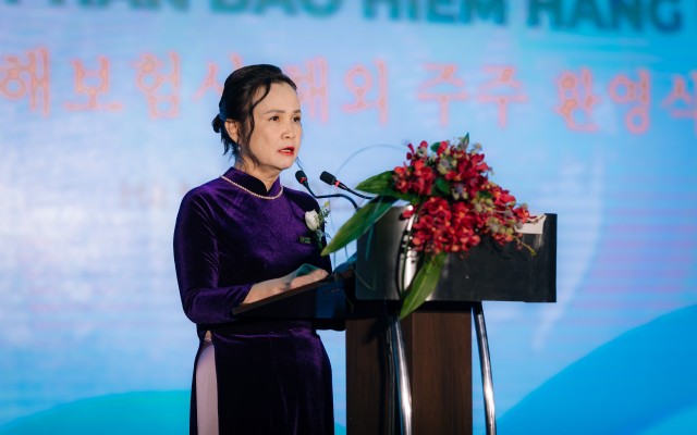 Bà Lê Thị Hà Thanh, Chủ tịch HĐQT VNI phát biểu tại buổi lễ