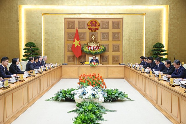Thủ tướng Phạm Minh Chính tiếp đoàn Kl991.com World Cup 2026 Chính Thức Hội đồng Kl992 VIP Trang Chủ 2026 Hoa Kỳ - ASEAN (USABC). (Ảnh: Nhật Bắc)