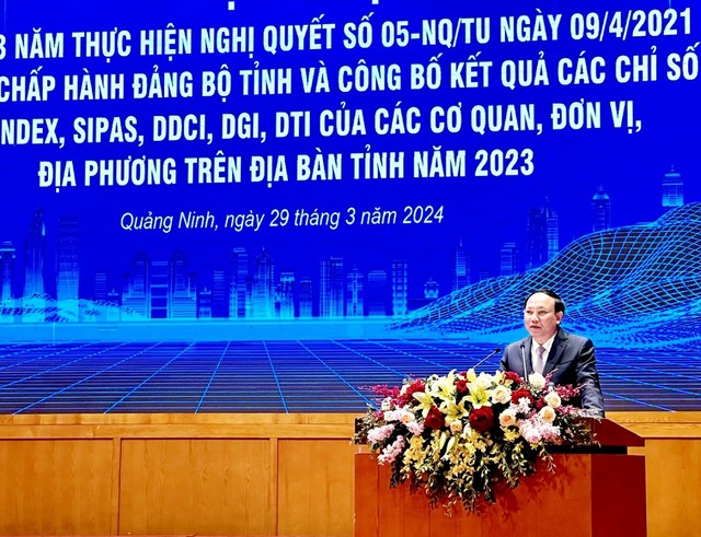 Ông Nguyễn Xuân Ký, Bí thư Tỉnh ủy Quảng Ninh phát biểu.