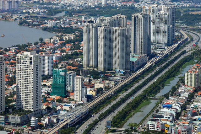 The Gió Riverside nằm liền kề trục Xa lộ Hà Nội