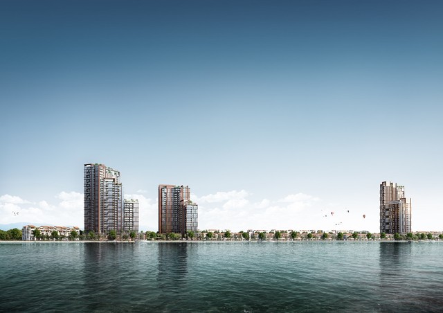 Sun Symphony Residence “soi bóng” bên sông Hàn. Ảnh phối cảnh minh họa Sun Property