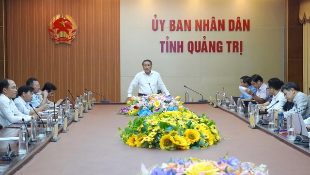 Phó Chủ tịch Thường trực UBND tỉnh Quảng Trị Hà Sỹ Đồng phát biểu chỉ đạo tại cuộc họp Phó Chủ tịch Thường trực UBND tỉnh Quảng Trị Hà Sỹ Đồng phát biểu chỉ đạo tại cuộc họp