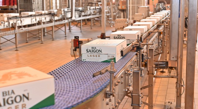 Dây chuyền đóng gói sản phẩm Bia Saigon