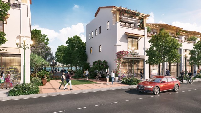 The Sonata sẽ tiên phong đem mô hình semi-compound đến Đà Nẵng. Ảnh phối cảnh minh họa Sun Property
