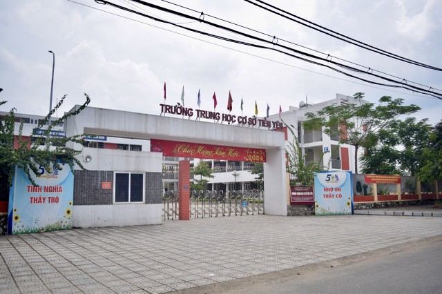 Trường THCS Tiền Yên cũng chỉ cách khu Lòng Khúc khoảng 500 m đổ lại. Ảnh: Nhật Linh