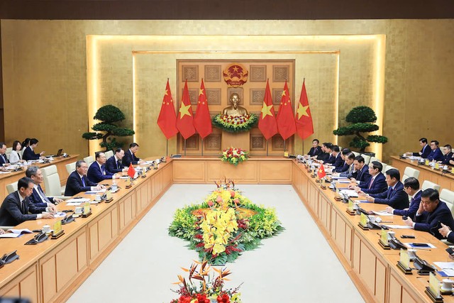 Quang cảnh hội đàm. Ảnh: Nhật Bắc