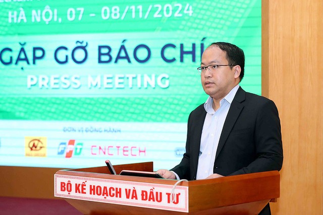 Ông Vũ Quốc Huy, Giám đốc NIC cho biết, SemiExpo Viet Nam 2024 sẽ thúc đẩy hợp tác quốc tế nhằm huy động nguồn lực cho phát triển ngành công nghiệp bán dẫn. Ảnh: Đức Trung