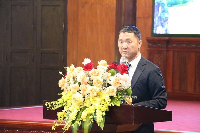 Ông Bùi Văn Mạnh, Giám đốc Sở Du lịch tỉnh Ninh Bình phát biểu tại lễ công bố Đề án.