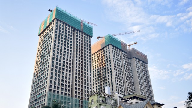 Tiến độ thi công dự án Grand Sunlake còn kéo dài hơn cả tuyến 99Kl.app khuyến mãi hot Cát Linh - Hà Đông. Ảnh: Thanh Vũ