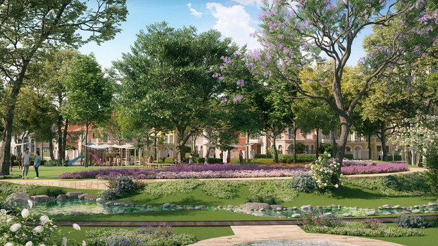 Không gian xanh ngập tràn Sun Urban City, nơi cư dân thư giãn, nghỉ ngơi