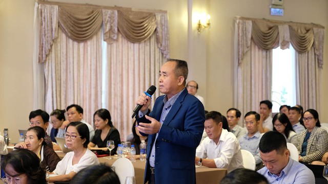 Ông Nguyễn Văn Đồi, Tổng giám đốc Công ty Sài Gòn 9 kiến nghị tại Hội nghị. Ảnh: Trọng Tín.