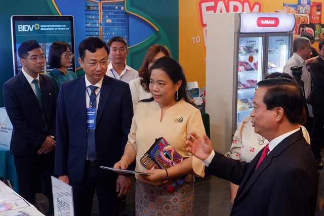 Ông Nguyễn Tuấn Thanh, Phó chủ tịch tỉnh Bình Định trao đổi với bà Wiraka Moodhitaporn, Tổng lãnh sự Hoàng gia Thái Lan tại TP.HCM về kết nối đường hàng không để phát triển du lịch giữa 2 bên.
