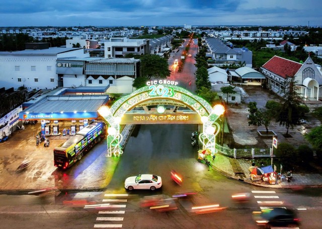 Khung cảnh buổi đêm tại khu dân cư phường An Bình.