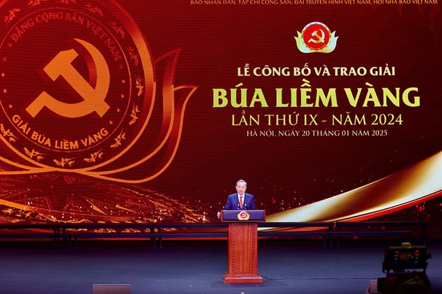 Tổng Bí thư khẳng định: Kỷ nguyên mới cũng đặt ra yêu cầu nhiệm vụ mới, cao hơn đối với báo chí cách mạng, đòi hỏi báo chí cũng phải phát triển tương xứng, vươn mình cùng dân tộc, xứng tầm nền báo chí chuyên nghiệp, nhân văn, hiện đại. Ảnh: Chí Cường
