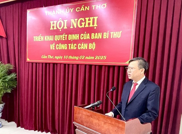 Ông Trương Cảnh Tuyên phát biểu nhận nhiệm vụ