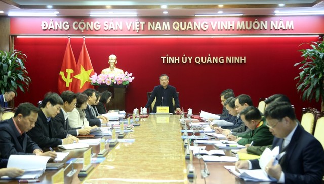 Ban Thường vụ Tỉnh ủy Quảng Ninh cho ý kiến về kịch bản tăng trưởng Kl992 cổng game cá cược năm 2025. Ảnh:Thu Chung