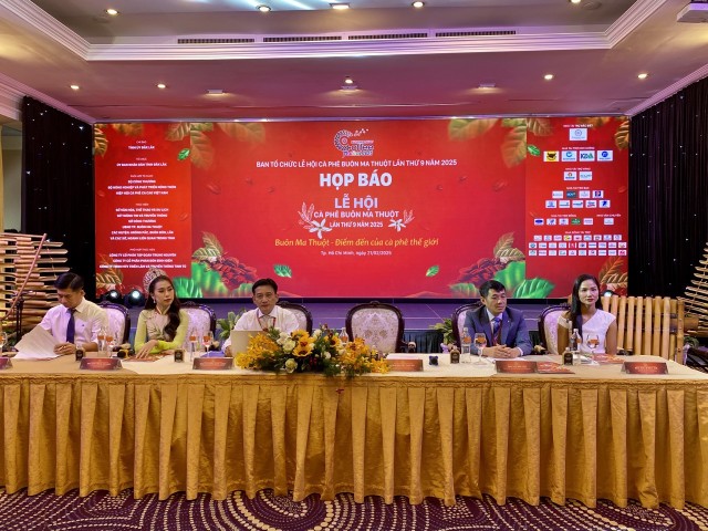 Họp báo thông tin về Lễ hội Cà phê Buôn Ma Thuột lần thứ 9 năm 2025.