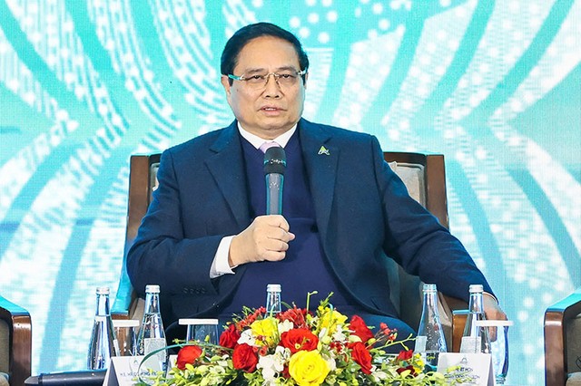 Thủ tướng Phạm Minh Chính chia sẻ ý nghĩa của tự chủ chiến lược đối với Việt Nam và ASEAN. Ảnh: Nhật Bắc Thủ tướng Phạm Minh Chính chia sẻ ý nghĩa của tự chủ chiến lược đối với Việt Nam và ASEAN. Ảnh: Nhật Bắc