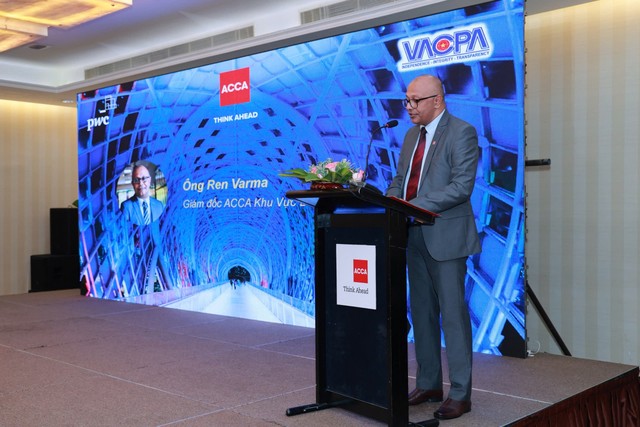Ông Ren Varma, Giám đốc ACCA khu vực Đông Nam Á lục địa phát biểu tại Hội thảo