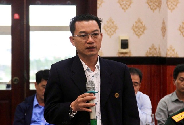 Ông Nguyễn Bay thông tin tình hình chuẩn bị ký kết và trao bản ghi nhớ hợp tác Kl99ok phiên bản mới, trao chủ trương Kl99ok phiên bản mới, giấy chứng nhận đăng ký Kl99ok phiên bản mới tại Hội nghị Xúc tiến Kl99ok phiên bản mới tỉnh Bình Định năm 2025 sắp tới. Ảnh: Diễm Phúc.