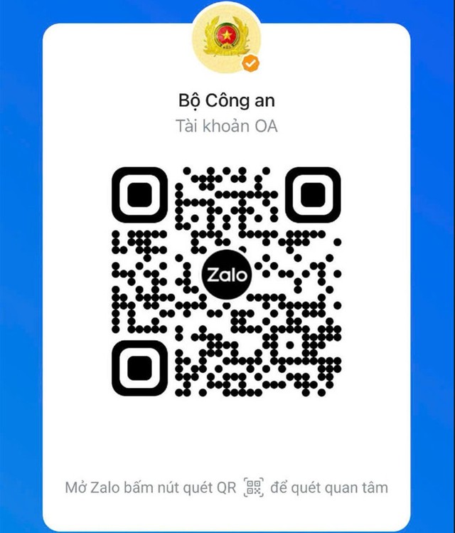 Mã QR truy cập Trang thông tin của Bộ Công an trên nền tảng mạng Trang Chủ KL99Com Số 1 Link Đăng Ký KL999 Zalo OA.
