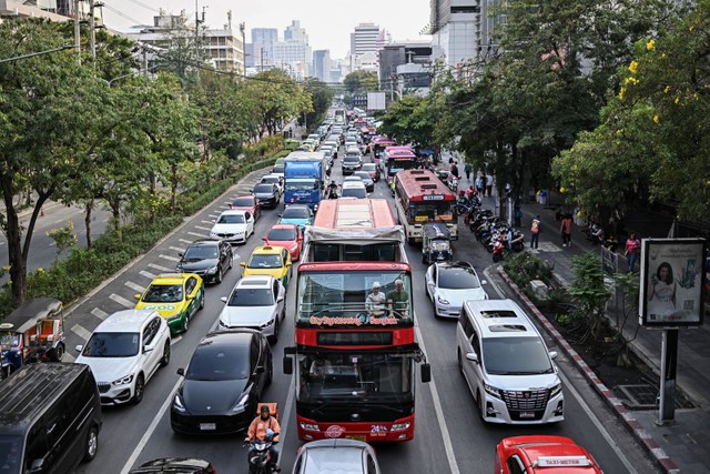 Quang cảnh đường phố tại Bangkok, Thái Lan, ngày 21/3/2024. Ảnh: AFP/TTXVN