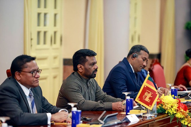 Tổng thống Sri Lanka Anura Kumara Dissanayaka và Đoàn đại biểu cấp cao Sri Lanka tham dự Hội đàm.