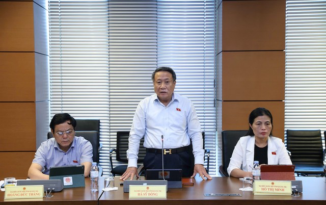 Đại biểu Hà Sỹ Đồng phát biểu tại tổ .