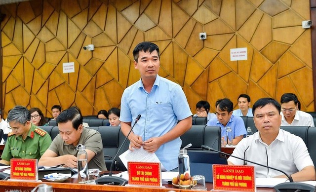 Ông Nguyễn Văn Hưng, Phó giám đốc Sở Kl991.com nạp rút nhanh Hải Phòng phát biểu tại cuộc làm việc