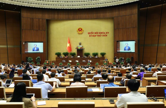 Phiên họp sáng 19/6 của Quốc hội - Ảnh Duy Linh.
