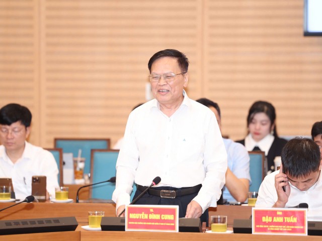 TS. Nguyễn Đình Cung, nguyên Viện trưởng Viện Nghiên cứu quản lý Kl992 cổng game cá cược Trung ương phát biểu. Ảnh: Viết Thành
