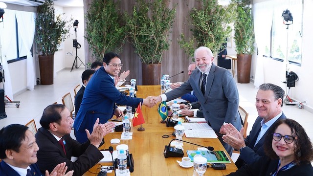 Tổng thống Lula da Silva đánh giá cao vai trò, đóng góp trách nhiệm của Việt Nam trong tham gia giải quyết các vấn đề toàn cầu. Ảnh: Nhật Bắc