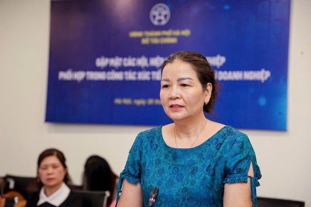 Bà Trần Thị Phương Lan, nguyên Quyền Giám đốc Sở Công Thương Hà Nội phát biểu tại Hội nghị.