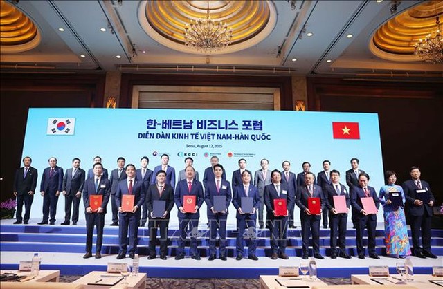 Tổng Bí thư Tô Lâm và Thủ tướng Hàn Quốc Kim Min Seok chứng kiến các đơn vị, Kl991.com World Cup 2026 Chính Thức trao thoả thuận hợp tác - Ảnh: TTXVN