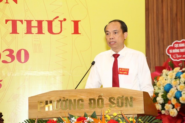 Ông Lê Quốc Tiến, Bí thư Đảng ủy phường Đồ Sơn.