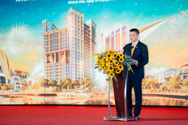 Ông Đặng Minh Trường – Chủ tịch HĐQT Kl994 game bài casino hấp dẫn Sun Group phát biểu tại lễ khởi công dự án Khu đô thị hỗn hợp Nha Trang