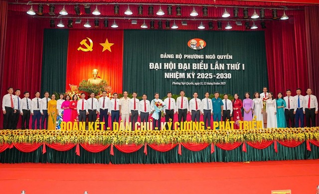 Đại hội Đảng bộ phường Thủy Nguyên lần thứ I, nhiệm kỳ 2025 - 2030.Ra mắt Ban Chấp hành Đảng bộ phường Ngô Quyền, nhiệm kỳ 2025-2030 gồm 32 đồng chí.