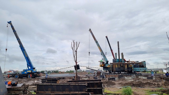 Nhà Kl99ok phiên bản mới thứ cấp triển khai xây dựng tại cụm công nghiệp Tiên Cường II. Ảnh: Quỳnh Nga