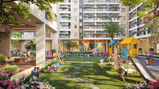 Sân chơi thiếu nhi tại khuôn viên chung cư nhà ở Trang Chủ KL99Com Số 1 Link Đăng Ký KL999 LA Home