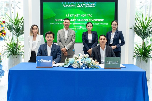 Lễ ký kết hợp tác cung cấp thiết bị vệ sinh cho dự án A&amp;T Saigon Riverside giữa Chủ Kl99ok phiên bản mới A&amp;T Group và Duravit vào ngày 18/09/2025